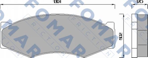 FOMAR Friction FO 441581 - Bremžu uzliku kompl., Disku bremzes ps1.lv