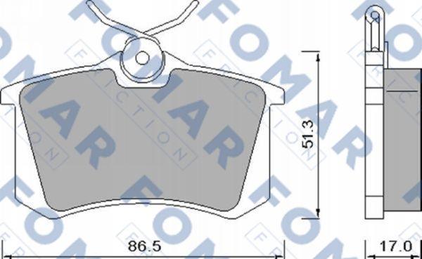 FOMAR Friction FO 448181 - Bremžu uzliku kompl., Disku bremzes ps1.lv