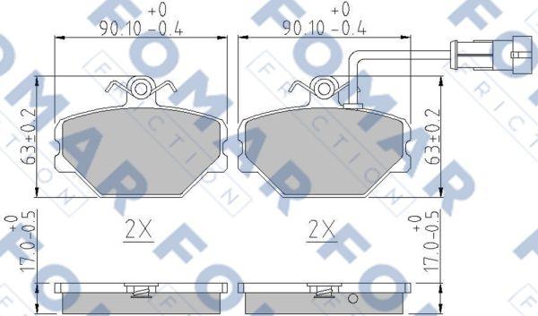 FOMAR Friction FO 448281 - Bremžu uzliku kompl., Disku bremzes ps1.lv