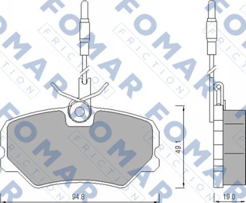 FOMAR Friction FO 443981 - Bremžu uzliku kompl., Disku bremzes ps1.lv