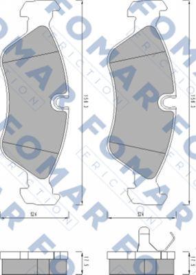 FOMAR Friction FO 443381 - Bremžu uzliku kompl., Disku bremzes ps1.lv