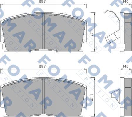 FOMAR Friction FO 447281 - Bremžu uzliku kompl., Disku bremzes ps1.lv