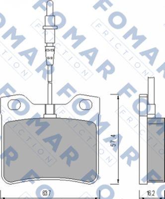 FOMAR Friction FO 454881 - Bremžu uzliku kompl., Disku bremzes ps1.lv