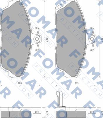 FOMAR Friction FO 456181 - Bremžu uzliku kompl., Disku bremzes ps1.lv