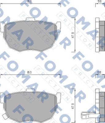 FOMAR Friction FO 451681 - Bremžu uzliku kompl., Disku bremzes ps1.lv