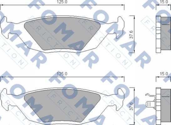 FOMAR Friction FO 451181 - Bremžu uzliku kompl., Disku bremzes ps1.lv