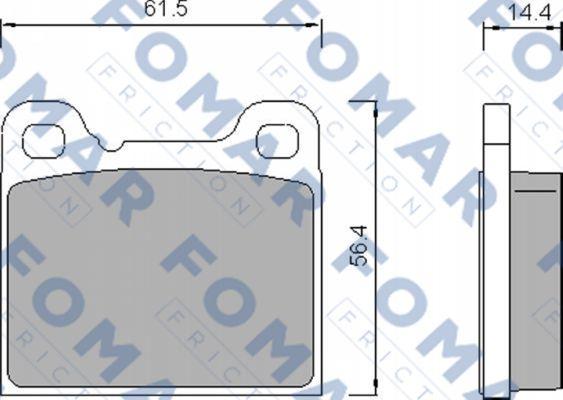 FOMAR Friction FO 458781 - Bremžu uzliku kompl., Disku bremzes ps1.lv