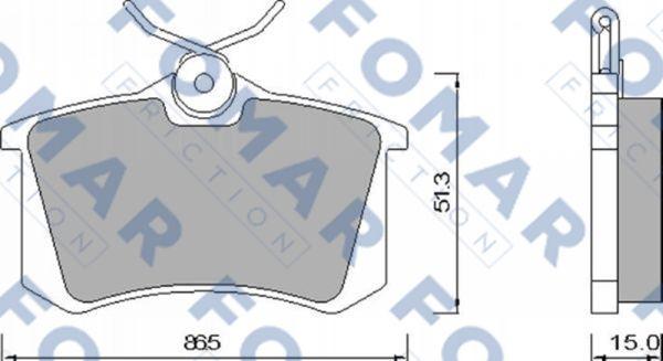 FOMAR Friction FO 465381 - Bremžu uzliku kompl., Disku bremzes ps1.lv