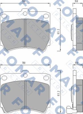 FOMAR Friction FO 466781 - Bremžu uzliku kompl., Disku bremzes ps1.lv