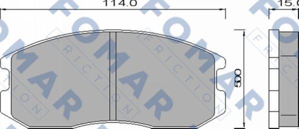 FOMAR Friction FO 460181 - Bremžu uzliku kompl., Disku bremzes ps1.lv