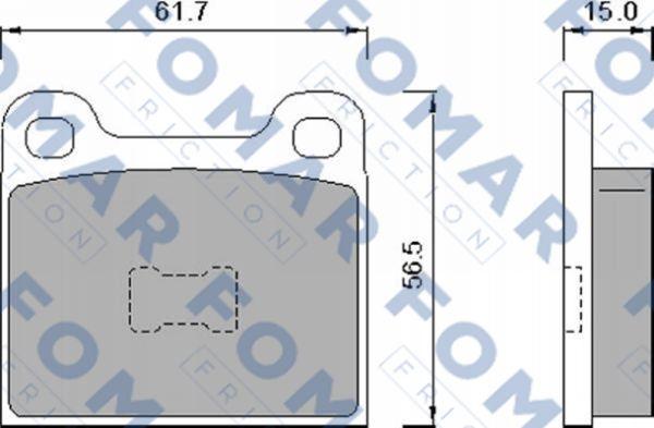 FOMAR Friction FO 460888 - Bremžu uzliku kompl., Disku bremzes ps1.lv