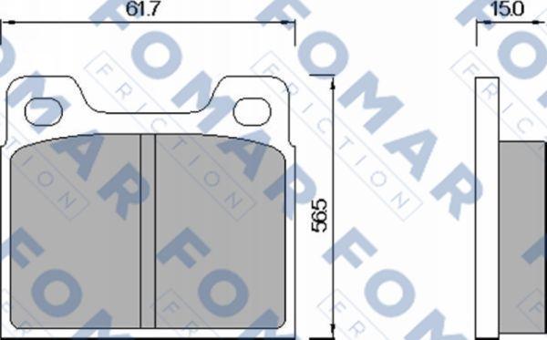 FOMAR Friction FO 460285 - Bremžu uzliku kompl., Disku bremzes ps1.lv