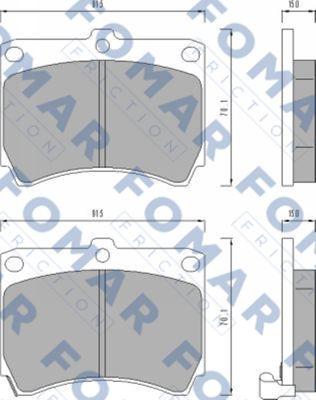 FOMAR Friction FO 462281 - Bremžu uzliku kompl., Disku bremzes ps1.lv