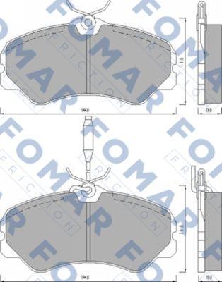 FOMAR Friction FO 467481 - Bremžu uzliku kompl., Disku bremzes ps1.lv