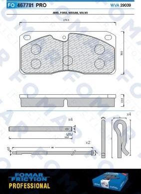 FOMAR Friction FO 467781 - Bremžu uzliku kompl., Disku bremzes ps1.lv