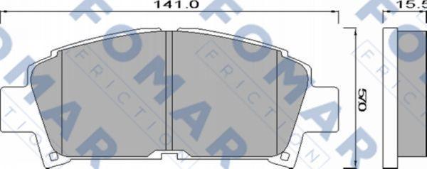 FOMAR Friction FO 489381 - Bremžu uzliku kompl., Disku bremzes ps1.lv