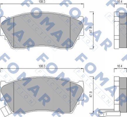 FOMAR Friction FO 484081 - Bremžu uzliku kompl., Disku bremzes ps1.lv