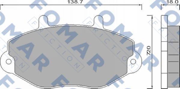 FOMAR Friction FO 486481 - Bremžu uzliku kompl., Disku bremzes ps1.lv