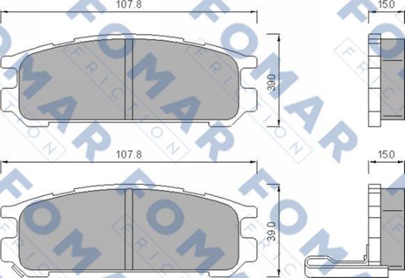 FOMAR Friction FO 480581 - Bremžu uzliku kompl., Disku bremzes ps1.lv