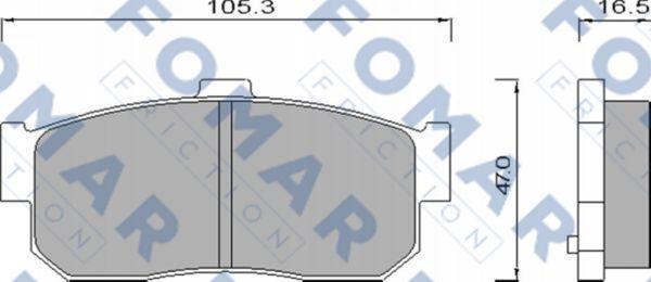 FOMAR Friction FO 488981 - Bremžu uzliku kompl., Disku bremzes ps1.lv