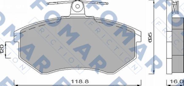 FOMAR Friction FO 488481 - Bremžu uzliku kompl., Disku bremzes ps1.lv