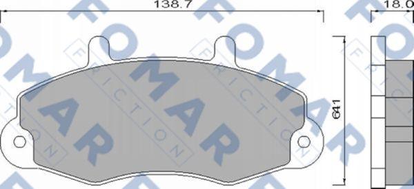 FOMAR Friction FO 483781 - Bremžu uzliku kompl., Disku bremzes ps1.lv