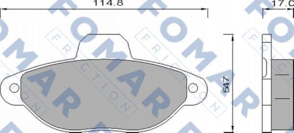 FOMAR Friction FO 482881 - Bremžu uzliku kompl., Disku bremzes ps1.lv