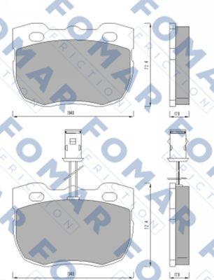 FOMAR Friction FO 487981 - Bremžu uzliku kompl., Disku bremzes ps1.lv