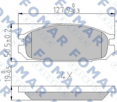 FOMAR Friction FO 487681 - Bremžu uzliku kompl., Disku bremzes ps1.lv