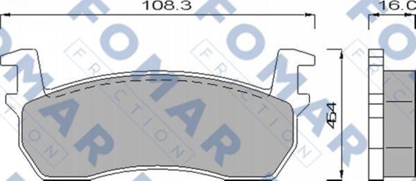 FOMAR Friction FO 434581 - Bremžu uzliku kompl., Disku bremzes ps1.lv