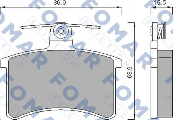 FOMAR Friction FO 436981 - Bremžu uzliku kompl., Disku bremzes ps1.lv