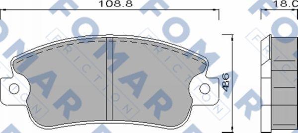 FOMAR Friction FO 436181 - Bremžu uzliku kompl., Disku bremzes ps1.lv