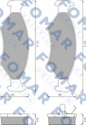 FOMAR Friction FO 430981 - Bremžu uzliku kompl., Disku bremzes ps1.lv