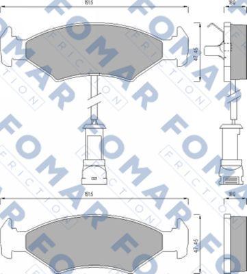 FOMAR Friction FO 431181 - Bremžu uzliku kompl., Disku bremzes ps1.lv