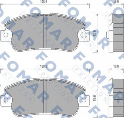 FOMAR Friction FO 433481 - Bremžu uzliku kompl., Disku bremzes ps1.lv