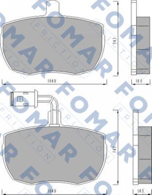 FOMAR Friction FO 437881 - Bremžu uzliku kompl., Disku bremzes ps1.lv