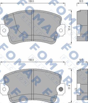 FOMAR Friction FO 429081 - Bremžu uzliku kompl., Disku bremzes ps1.lv