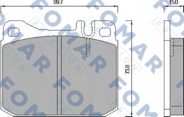 FOMAR Friction FO 424281 - Bremžu uzliku kompl., Disku bremzes ps1.lv