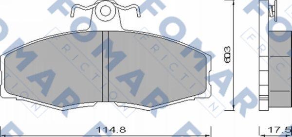 FOMAR Friction FO 420481 - Bremžu uzliku kompl., Disku bremzes ps1.lv