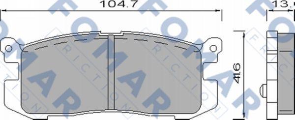 FOMAR Friction FO 420581 - Bremžu uzliku kompl., Disku bremzes ps1.lv