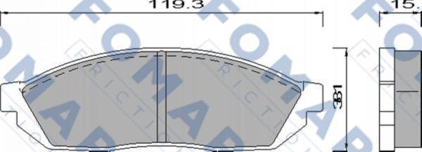 FOMAR Friction FO 427481 - Bremžu uzliku kompl., Disku bremzes ps1.lv