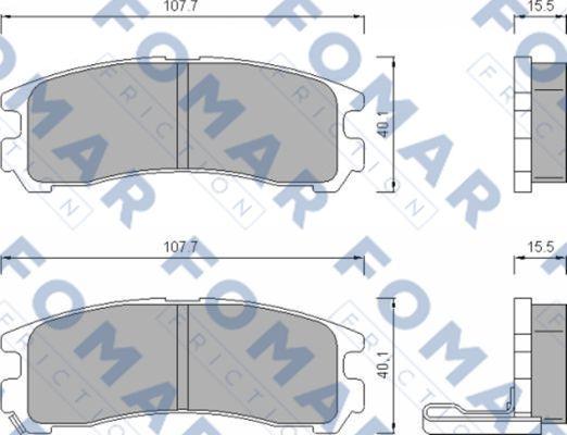 FOMAR Friction FO 479481 - Bremžu uzliku kompl., Disku bremzes ps1.lv