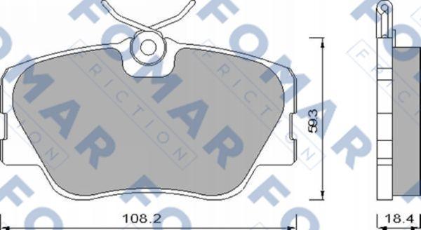 FOMAR Friction FO 474281 - Bremžu uzliku kompl., Disku bremzes ps1.lv