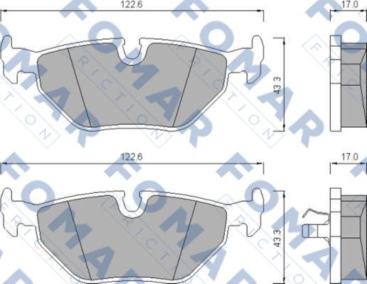 FOMAR Friction FO 476581 - Bremžu uzliku kompl., Disku bremzes ps1.lv