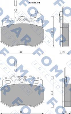 FOMAR Friction FO 470281 - Bremžu uzliku kompl., Disku bremzes ps1.lv