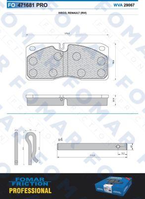 FOMAR Friction FO 471681 - Bremžu uzliku kompl., Disku bremzes ps1.lv