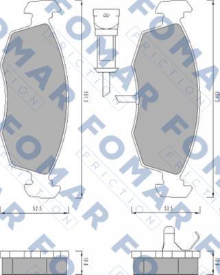 FOMAR Friction FO 478581 - Bremžu uzliku kompl., Disku bremzes ps1.lv