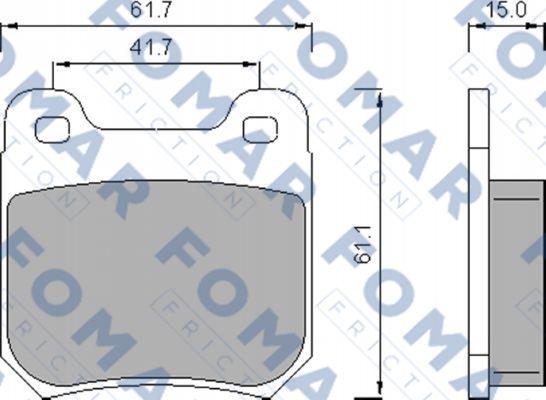 FOMAR Friction FO 478781 - Bremžu uzliku kompl., Disku bremzes ps1.lv