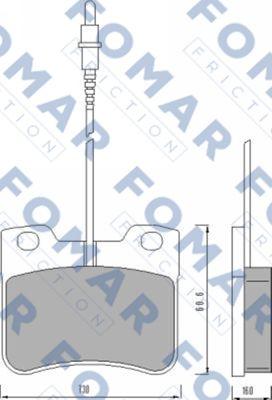 FOMAR Friction FO 472981 - Bremžu uzliku kompl., Disku bremzes ps1.lv