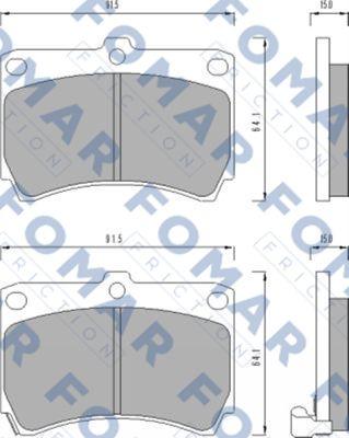 FOMAR Friction FO 477481 - Bremžu uzliku kompl., Disku bremzes ps1.lv